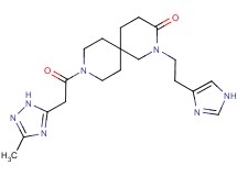 2-[2-(1H-imidazol-4-yl)ethyl]-9-[(3-methyl-1H-1,2,4-triazol-5-yl)acetyl]-2,9-diazaspiro[5.5]undecan-3-one
