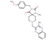 3-(4-methoxybenzyl)-1-methyl-8-[(3-methyl-2-quinoxalinyl)methyl]-1,3,8-triazaspiro[4.5]decane-2,4-dione