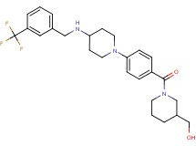 {1-[4-(4-{[3-(trifluoromethyl)benzyl]amino}-1-piperidinyl)benzoyl]-3-piperidinyl}methanol