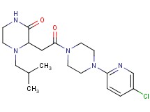 3-{2-[4-(5-chloro-2-pyridinyl)-1-piperazinyl]-2-oxoethyl}-4-isobutyl-2-piperazinone