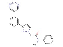 N-methyl-N-phenyl-2-{3-[3-(5-pyrimidinyl)phenyl]-1H-pyrazol-1-yl}acetamide