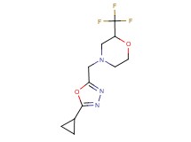 4-[(5-cyclopropyl-1,3,4-oxadiazol-2-yl)methyl]-2-(trifluoromethyl)morpholine