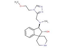 (2R*,3R*)-3-[{[4-(2-methoxyethyl)-4H-1,2,4-triazol-3-yl]methyl}(methyl)amino]-2,3-dihydrospiro[indene-1,4'-piperidin]-2-ol