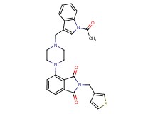 4-{4-[(1-acetyl-1H-indol-3-yl)methyl]-1-piperazinyl}-2-(3-thienylmethyl)-1H-isoindole-1,3(2H)-dione
