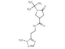 1-tert-butyl-N-[2-(1-methyl-1H-1,2,4-triazol-5-yl)ethyl]-5-oxo-3-pyrrolidinecarboxamide
