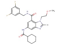 5-[(cyclohexylcarbonyl)amino]-N-(3,5-difluorobenzyl)-1-(2-methoxyethyl)-1H-benzimidazole-7-carboxamide