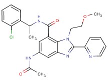 5-(acetylamino)-N-[1-(2-chlorophenyl)ethyl]-1-(2-methoxyethyl)-2-(2-pyridinyl)-1H-benzimidazole-7-carboxamide