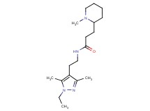 N-[2-(1-ethyl-3,5-dimethyl-1H-pyrazol-4-yl)ethyl]-3-(1-methyl-2-piperidinyl)propanamide