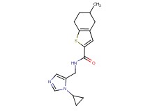 N-[(1-cyclopropyl-1H-imidazol-5-yl)methyl]-5-methyl-4,5,6,7-tetrahydro-1-benzothiophene-2-carboxamide