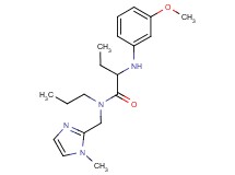 2-[(3-methoxyphenyl)amino]-N-[(1-methyl-1H-imidazol-2-yl)methyl]-N-propylbutanamide