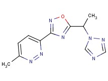 3-methyl-6-{5-[1-(1H-1,2,4-triazol-1-yl)ethyl]-1,2,4-oxadiazol-3-yl}pyridazine