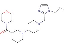 1'-[(1-ethyl-1H-imidazol-2-yl)methyl]-3-(morpholin-4-ylcarbonyl)-1,4'-bipiperidine