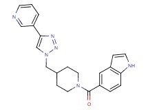 5-({4-[(4-pyridin-3-yl-1H-1,2,3-triazol-1-yl)methyl]piperidin-1-yl}carbonyl)-1H-indole