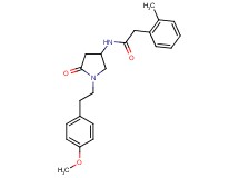 N-{1-[2-(4-methoxyphenyl)ethyl]-5-oxo-3-pyrrolidinyl}-2-(2-methylphenyl)acetamide