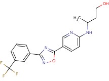 3-[(5-{3-[3-(trifluoromethyl)phenyl]-1,2,4-oxadiazol-5-yl}pyridin-2-yl)amino]butan-1-ol