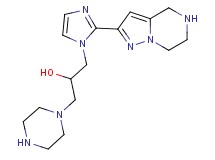 1-(1-piperazinyl)-3-[2-(4,5,6,7-tetrahydropyrazolo[1,5-a]pyrazin-2-yl)-1H-imidazol-1-yl]-2-propanol dihydrochloride