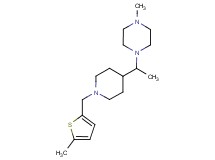 1-methyl-4-(1-{1-[(5-methyl-2-thienyl)methyl]-4-piperidinyl}ethyl)piperazine