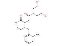 N,N-bis(2-hydroxyethyl)-2-[1-(2-methylbenzyl)-3-oxo-2-piperazinyl]acetamide