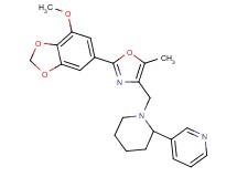 3-(1-{[2-(7-methoxy-1,3-benzodioxol-5-yl)-5-methyl-1,3-oxazol-4-yl]methyl}-2-piperidinyl)pyridine