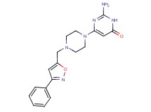 2-amino-6-{4-[(3-phenylisoxazol-5-yl)methyl]piperazin-1-yl}pyrimidin-4(3H)-one