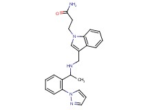 3-{3-[({1-[2-(1H-pyrazol-1-yl)phenyl]ethyl}amino)methyl]-1H-indol-1-yl}propanamide