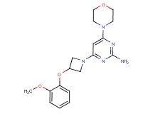 4-[3-(2-methoxyphenoxy)azetidin-1-yl]-6-morpholin-4-ylpyrimidin-2-amine