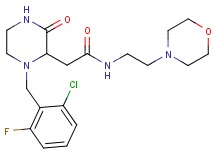 2-[1-(2-chloro-6-fluorobenzyl)-3-oxo-2-piperazinyl]-N-[2-(4-morpholinyl)ethyl]acetamide