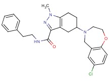 5-(7-chloro-2,3-dihydro-1,4-benzoxazepin-4(5H)-yl)-1-methyl-N-(2-phenylethyl)-4,5,6,7-tetrahydro-1H-indazole-3-carboxamide