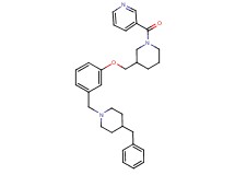 3-{[3-({3-[(4-benzyl-1-piperidinyl)methyl]phenoxy}methyl)-1-piperidinyl]carbonyl}pyridine