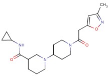 N-cyclopropyl-1'-[(3-methylisoxazol-5-yl)acetyl]-1,4'-bipiperidine-3-carboxamide