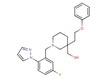 [1-[5-fluoro-2-(1H-pyrazol-1-yl)benzyl]-3-(2-phenoxyethyl)-3-piperidinyl]methanol