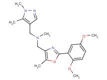 1-[2-(2,5-dimethoxyphenyl)-5-methyl-1,3-oxazol-4-yl]-N-[(1,5-dimethyl-1H-pyrazol-4-yl)methyl]-N-methylmethanamine