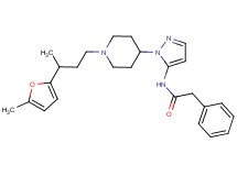 N-(1-{1-[3-(5-methyl-2-furyl)butyl]-4-piperidinyl}-1H-pyrazol-5-yl)-2-phenylacetamide
