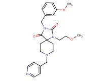 3-(3-methoxybenzyl)-1-(2-methoxyethyl)-8-(4-pyridinylmethyl)-1,3,8-triazaspiro[4.5]decane-2,4-dione