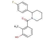 3-{[2-(4-fluorophenyl)-1-piperidinyl]carbonyl}-2-methylphenol