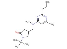 1-tert-butyl-4-{[methyl(6-methyl-2-propylpyrimidin-4-yl)amino]methyl}pyrrolidin-2-one