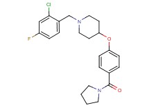 1-(2-chloro-4-fluorobenzyl)-4-[4-(1-pyrrolidinylcarbonyl)phenoxy]piperidine
