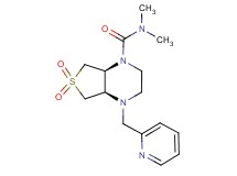 (4aR*,7aS*)-N,N-dimethyl-4-(2-pyridinylmethyl)hexahydrothieno[3,4-b]pyrazine-1(2H)-carboxamide 6,6-dioxide