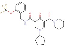 1-cyclopentyl-4-oxo-5-(1-piperidinylcarbonyl)-N-[2-(trifluoromethoxy)benzyl]-1,4-dihydro-3-pyridinecarboxamide