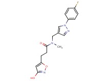 N-{[1-(4-fluorophenyl)-1H-pyrazol-4-yl]methyl}-3-(3-hydroxy-5-isoxazolyl)-N-methylpropanamide