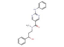 2-anilino-N-(3-hydroxy-3-phenylpropyl)-N-methyl-5-pyrimidinecarboxamide