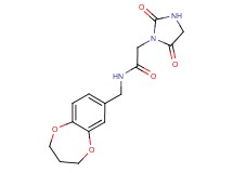 N-(3,4-dihydro-2H-1,5-benzodioxepin-7-ylmethyl)-2-(2,5-dioxo-1-imidazolidinyl)acetamide