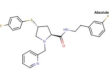 (4R)-N-[2-(3-fluorophenyl)ethyl]-4-[(4-fluorophenyl)thio]-1-(2-pyridinylmethyl)-L-prolinamide
