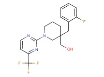 {3-(2-fluorobenzyl)-1-[4-(trifluoromethyl)pyrimidin-2-yl]piperidin-3-yl}methanol