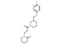 1-(3-{3-[(4-fluorophenoxy)methyl]-1-piperidinyl}-3-oxopropyl)-2-piperidinone