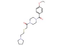 1-(4-methoxybenzoyl)-4-({[2-(1-pyrrolidinyl)ethyl]thio}acetyl)piperazine