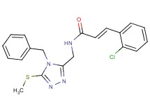 (2E)-N-{[4-benzyl-5-(methylthio)-4H-1,2,4-triazol-3-yl]methyl}-3-(2-chlorophenyl)acrylamide