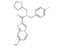 N-(4-fluorobenzyl)-7-methyl-N-(tetrahydrofuran-2-ylmethyl)imidazo[1,2-a]pyridine-2-carboxamide
