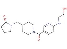 1-{[1-({6-[(2-hydroxyethyl)amino]pyridin-3-yl}carbonyl)piperidin-4-yl]methyl}pyrrolidin-2-one