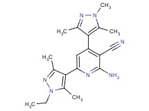 2-amino-6-(1-ethyl-3,5-dimethyl-1H-pyrazol-4-yl)-4-(1,3,5-trimethyl-1H-pyrazol-4-yl)nicotinonitrile